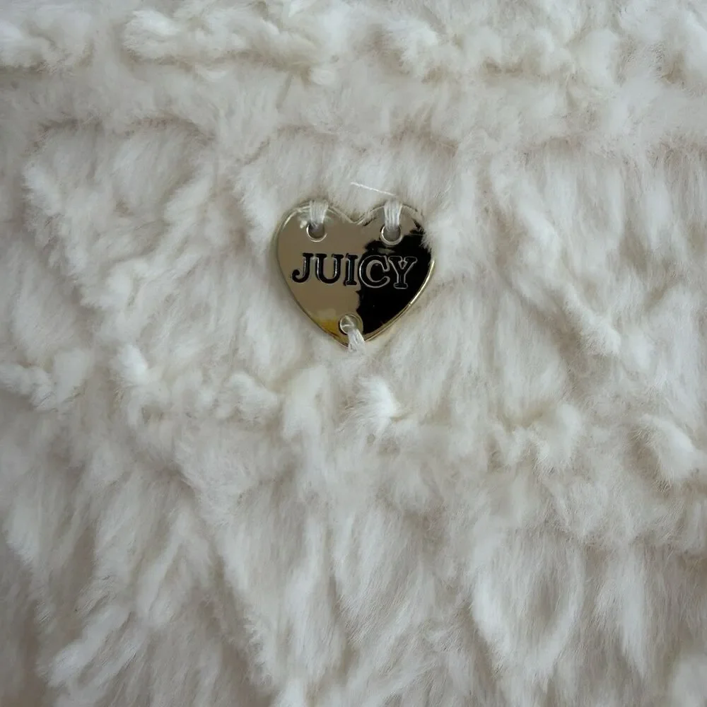 Juicy Couture Girls 2 Piece Faux Fur Sweater Legging Set Size 4T Hearts Logo NWT